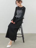 Knit Dress + Bustier Skirt Set