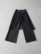 Layered Lace Wide-Leg Pants