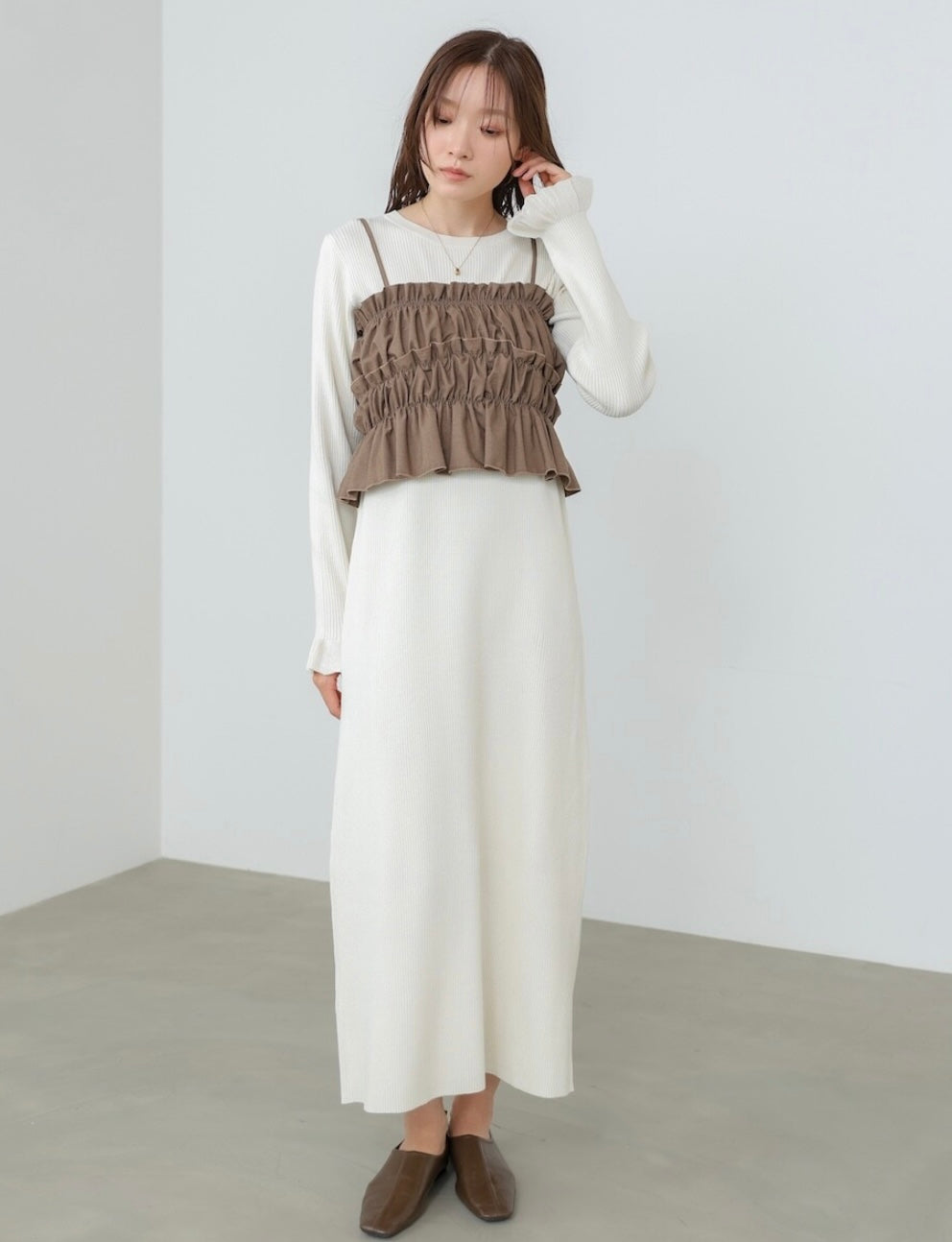 Knit Dress + Bustier Skirt Set