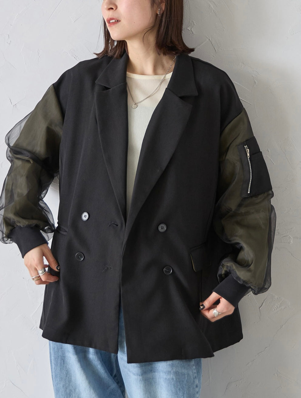 MA-1 Sheer Cuff Jacket