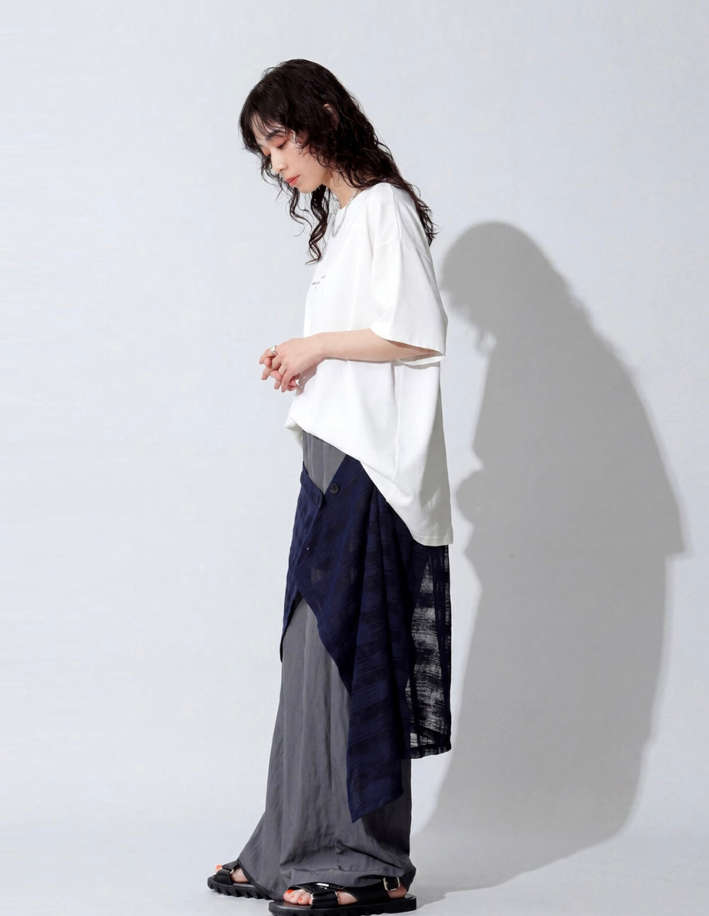 Layered Lace Wide-Leg Pants