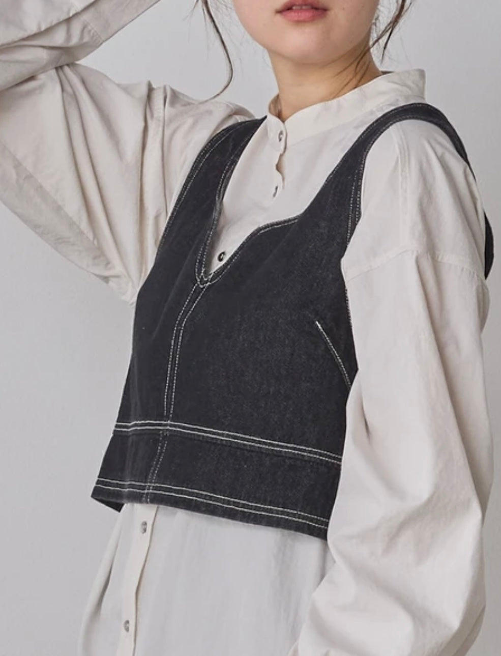 Denim Bustier Vest
