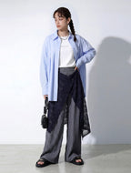 Layered Lace Wide-Leg Pants