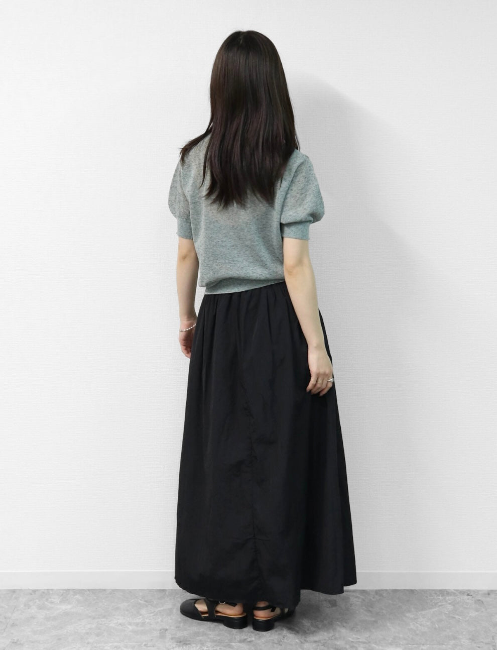 Puff Sleeve Linen-blend Knit