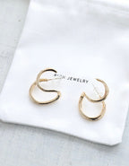 S-shape double hoop earrings