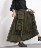Tulle Cargo Balloon Skirt